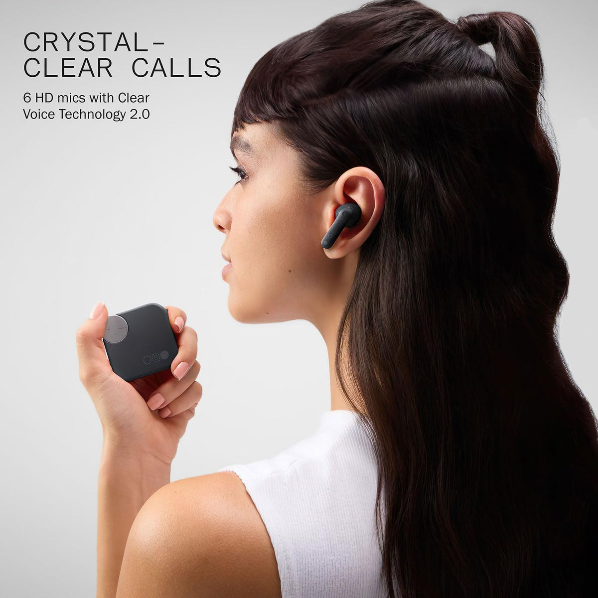 CMF BY NOTHING earbuds with water splash illustrating sweat resistance durability