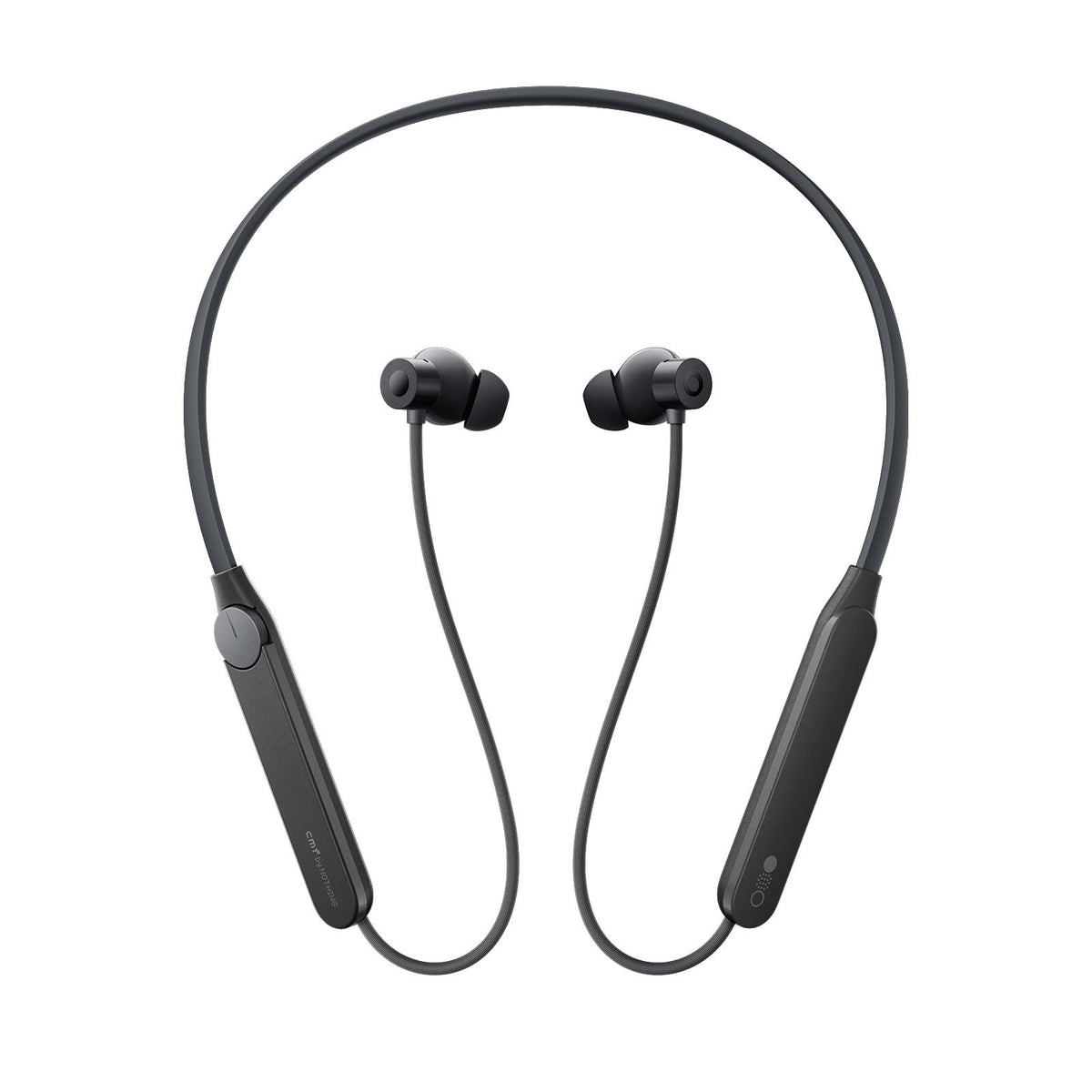 CMF BY NOTHING neckband pro front view showing design and controls, confident handling