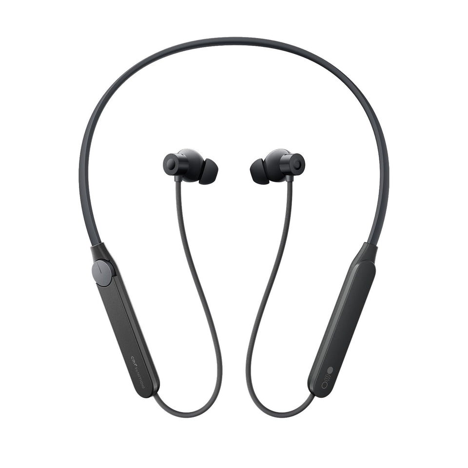 CMF BY NOTHING neckband pro front view showing design and controls, confident handling