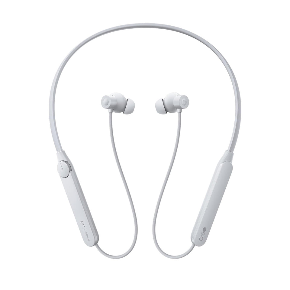 CMF BY NOTHING front view showing neckband and earbuds, benefit: clear design