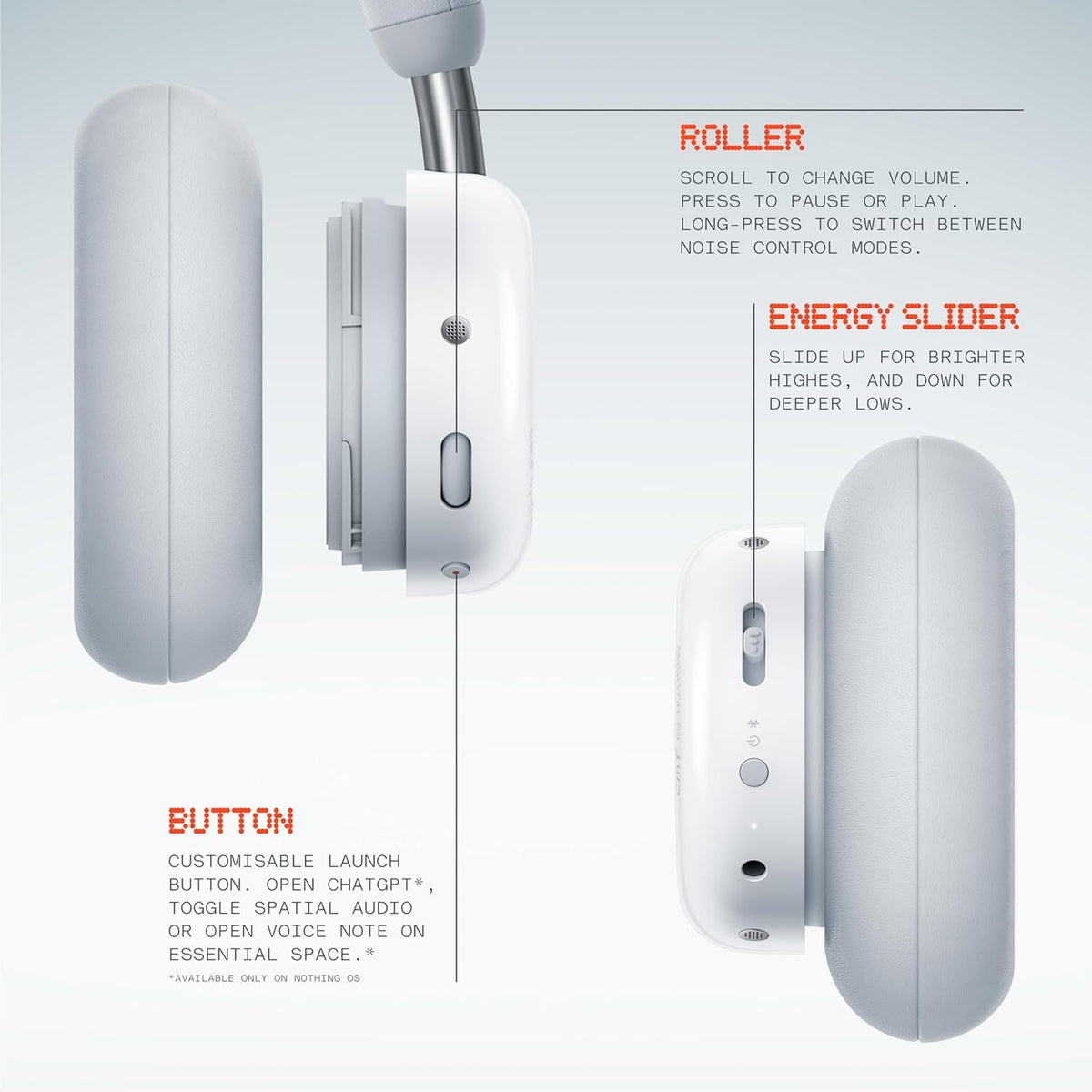 Memory foam ear cushions and adjustable headband for all-day comfort