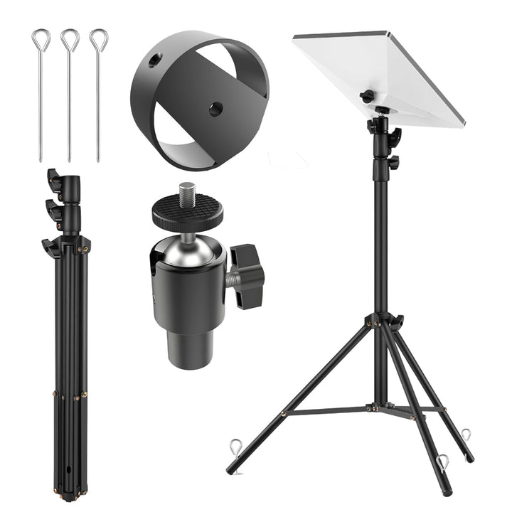 Cmilodi front view tripod holding Starlink Mini, stable signal on uneven ground
