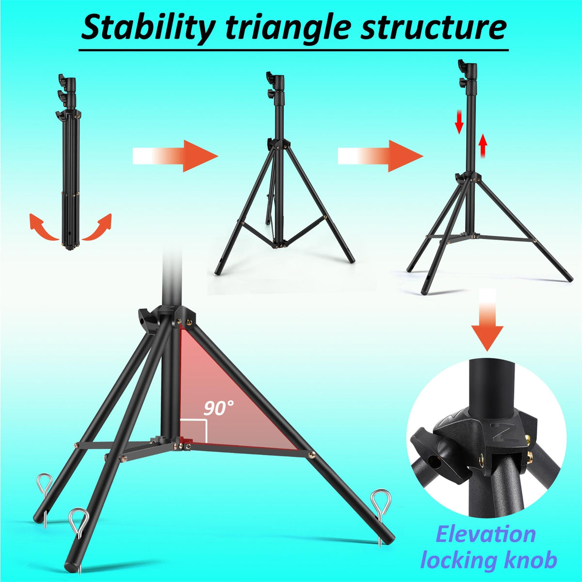 Cmilodi tripod stakes in ground anchoring legs for wind resistance and stability benefit
