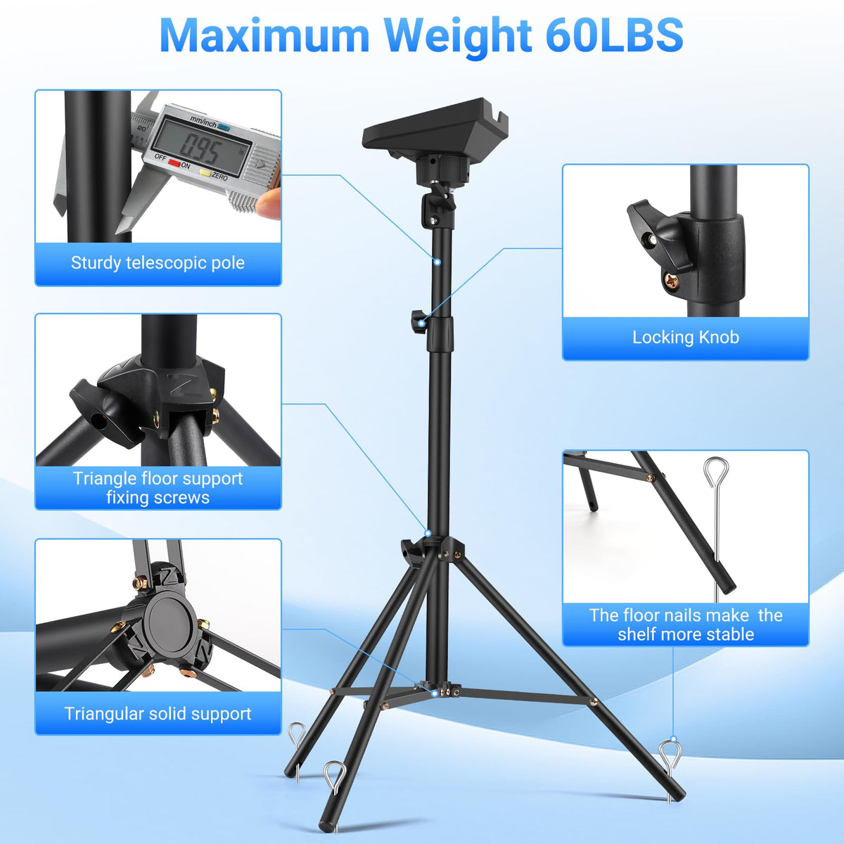 Cmilodi tripod leg lock close-up illustrating secure adjustment and reliable setup