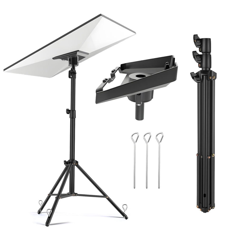 Cmilodi tripod front view showing stable wide base and benefit of steady mount