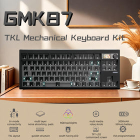 Cmokifuly GMK87 top view highlights vivid RGB backlighting