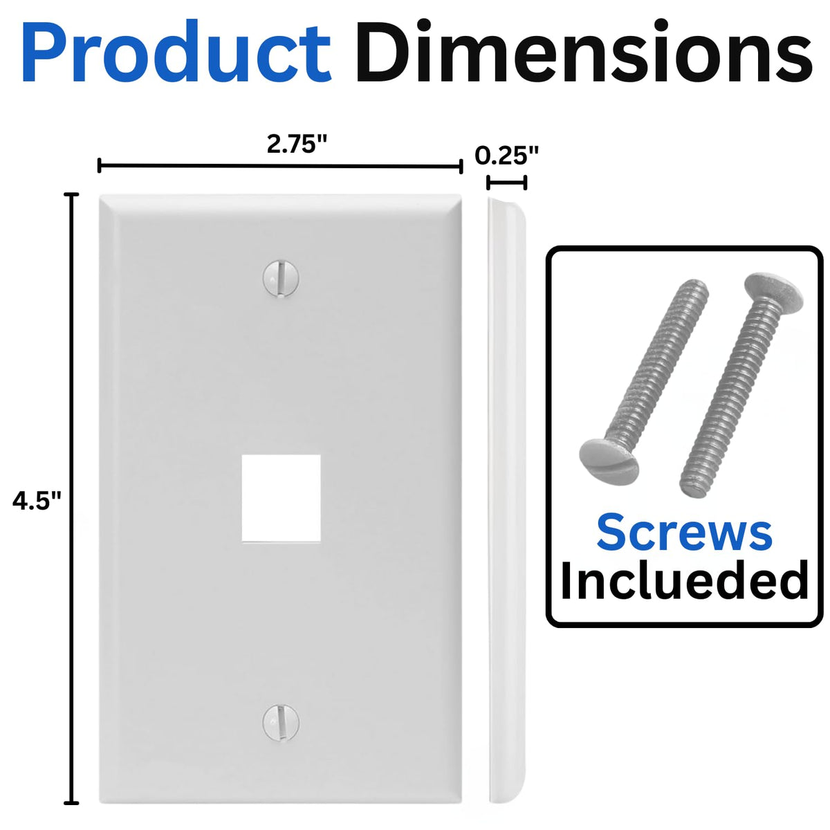 Cmple ABS plastic wall plate emphasizes durable construction