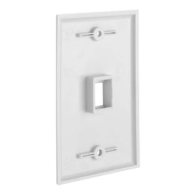 Cmple white wall plate compatible with HDMI, USB, and Ethernet keystones