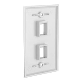 Close-up of keystone compatibility slots for HDMI, USB, and RJ45 connections.