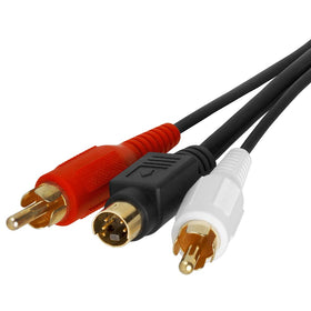 Cmple connector close-up highlighting gold-plated mini-DIN pins and corrosion resistance