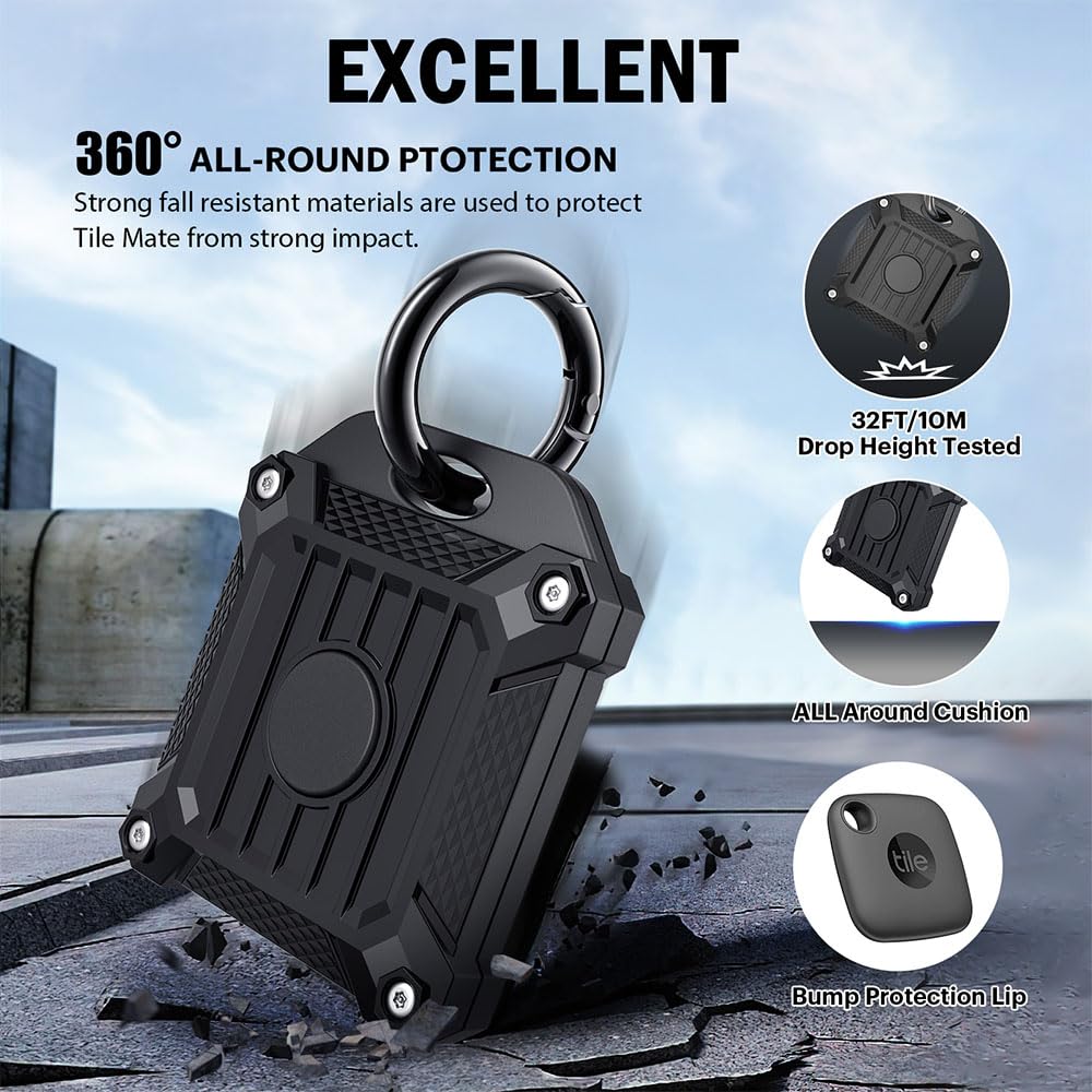 CMZZ Tile Mate case keychain attachment ready for bags or collars.