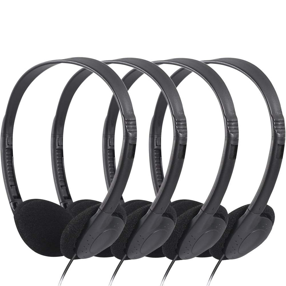CN-Outlet 100-pack classroom headphones packaging, ideal for bulk school deployments.