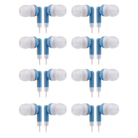CN-Outlet 50-pack blue earbuds in a ziplock bag, ready for classroom use