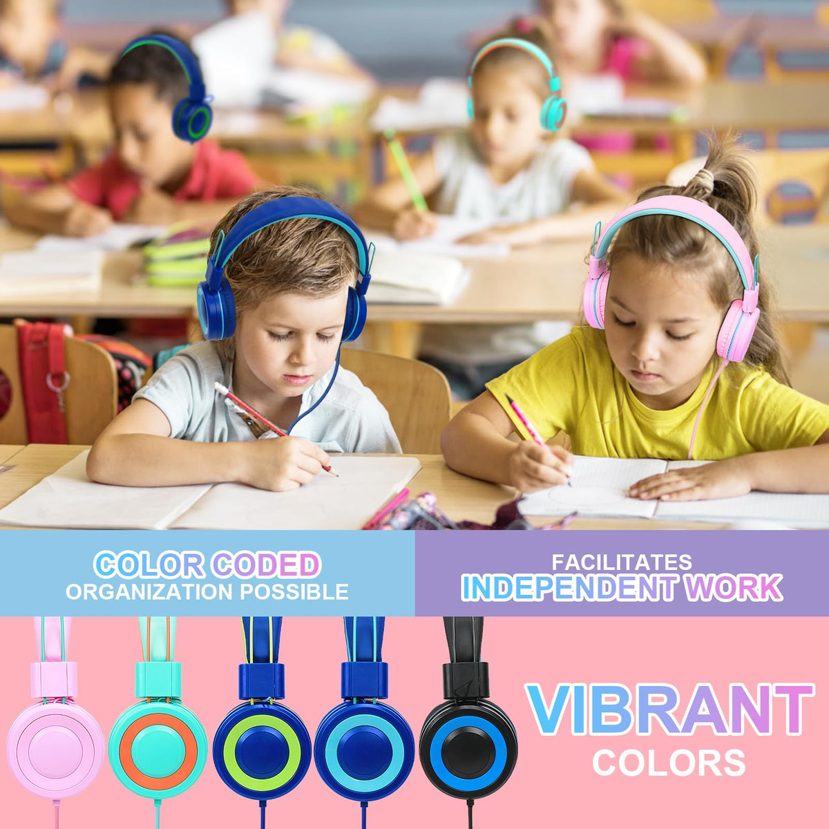 CN-Outlet adjustable headband demonstrating size range to fit children and adults