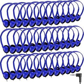CN-Outlet classroom headphones 50-pack in dark blue, ideal for group lessons