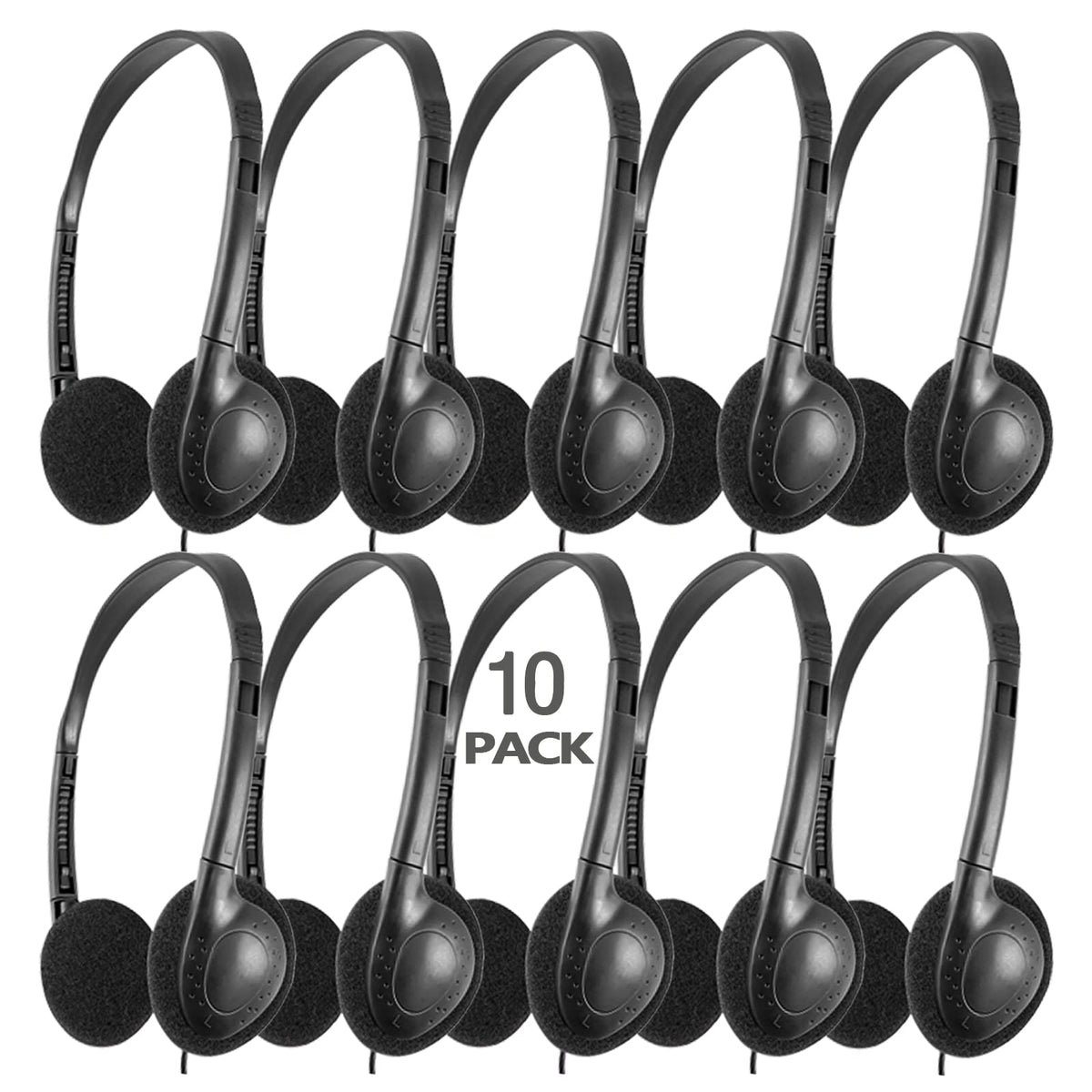 CN-Outlet classroom headphones bulk 10-pack for easy school distribution.