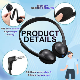 CN-Outlet classroom headset with stereo sound for exams and lessons.