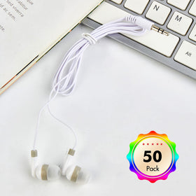 CN-Outlet earbuds white 50-pack, cost-effective solution for schools
