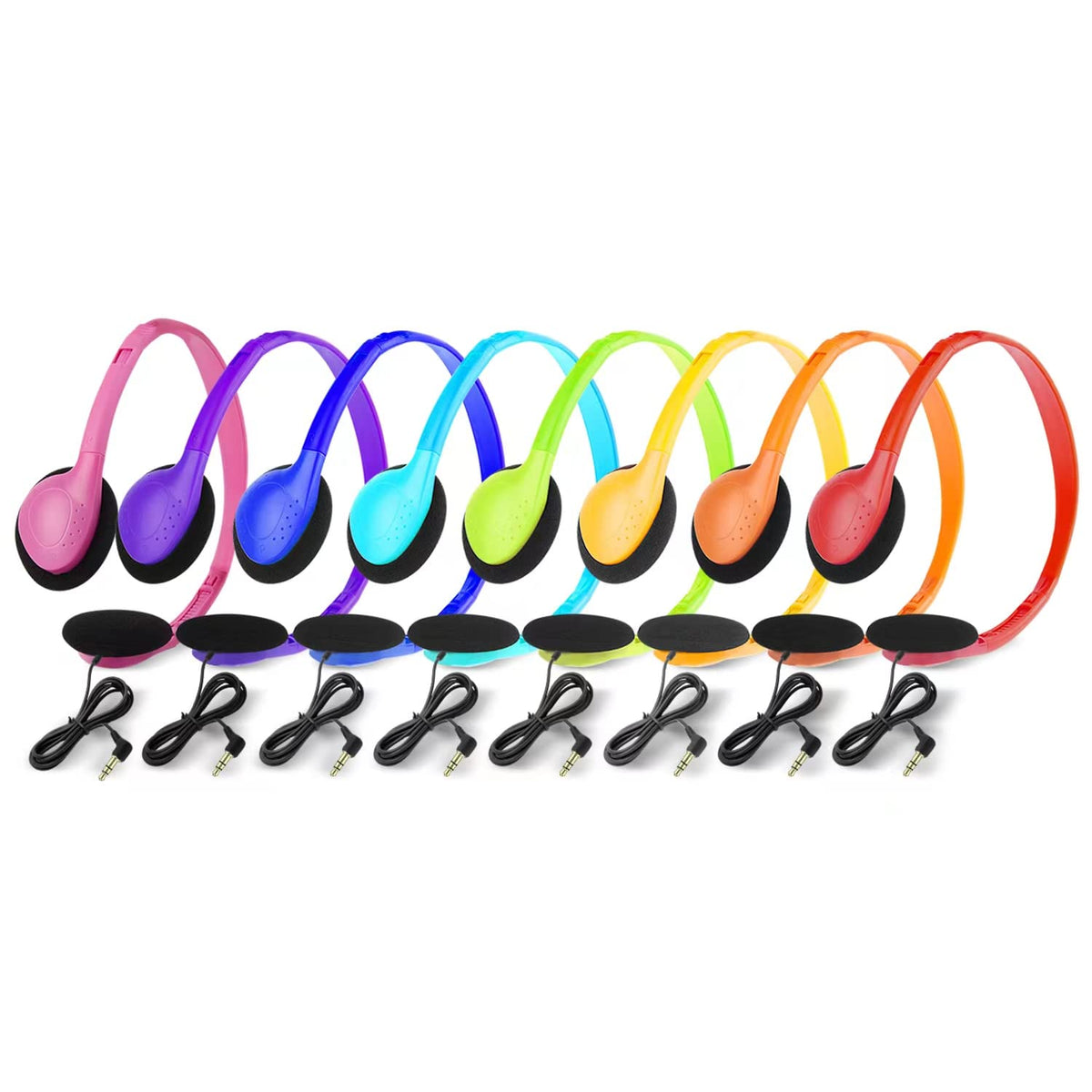 CN-Outlet headphones with 3.5 mm plug and 4 ft cord for versatile device use