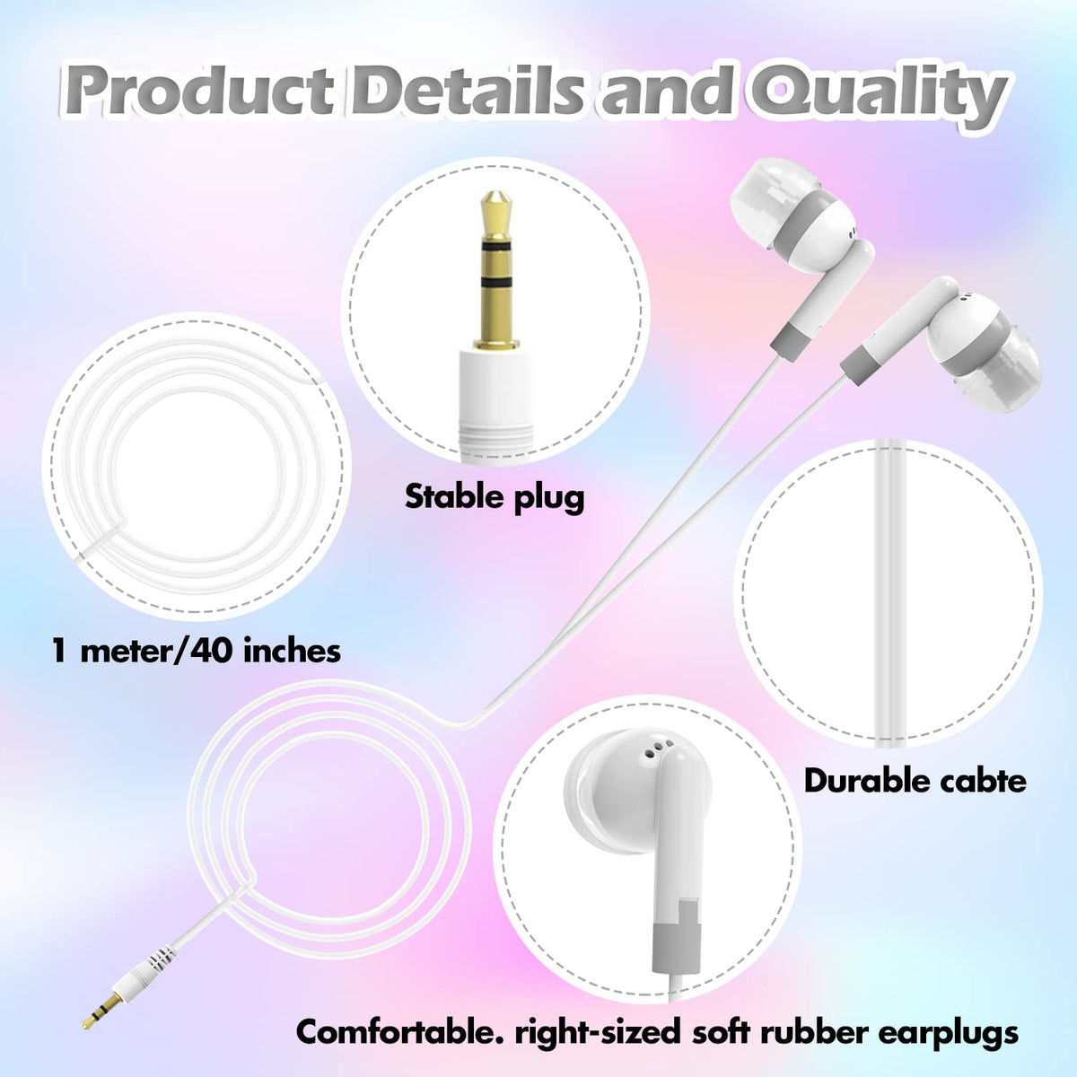 CN-Outlet close-up of a single OPP individually bagged earbud for hygiene