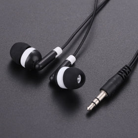 CN-Outlet individually bagged earbud pair indicating hygienic, ready-to-serve