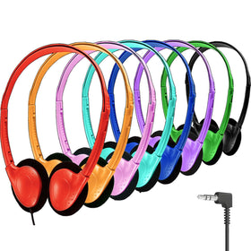 CN-Outlet kids headphones 10-pack in mixed colors for classroom use