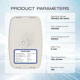 CNAODUN compact design power protector fits neatly in a power setup.