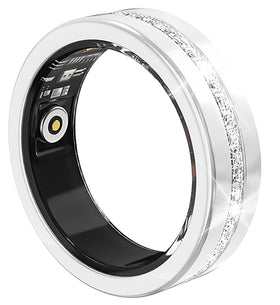 CNBRO ring front view showing diamond style and comfortable fit benefit