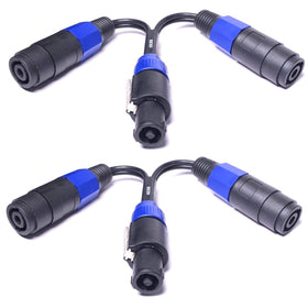 CNCESS CESS-132 Speakon splitter 6in cable ready to power multiple speakers.