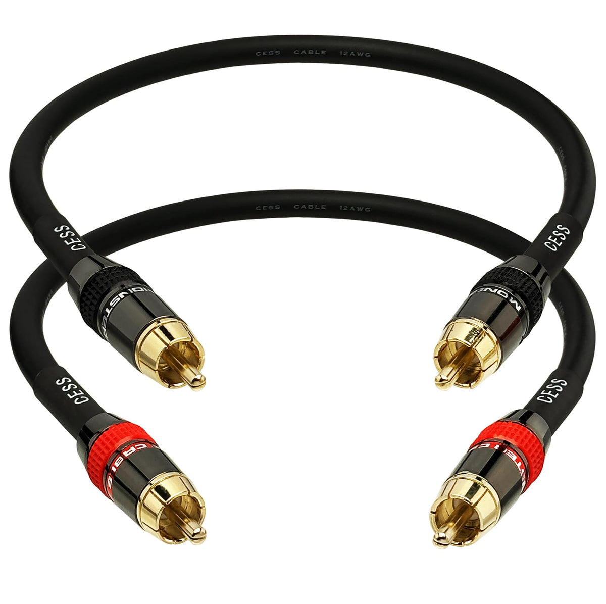 CNCESS CESS-163-1f 24k gold-plated RCA connectors for reliable connections