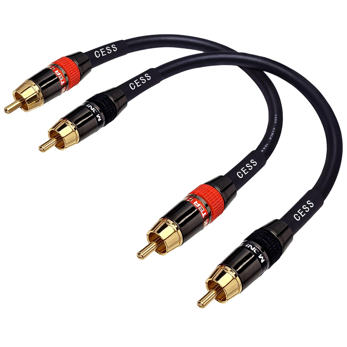 CNCESS CESS-163-1f low-noise RCA patch cable for clean two-channel audio
