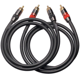 CNCESS CESS-163-3f two-channel RCA patch cable for left-right audio.