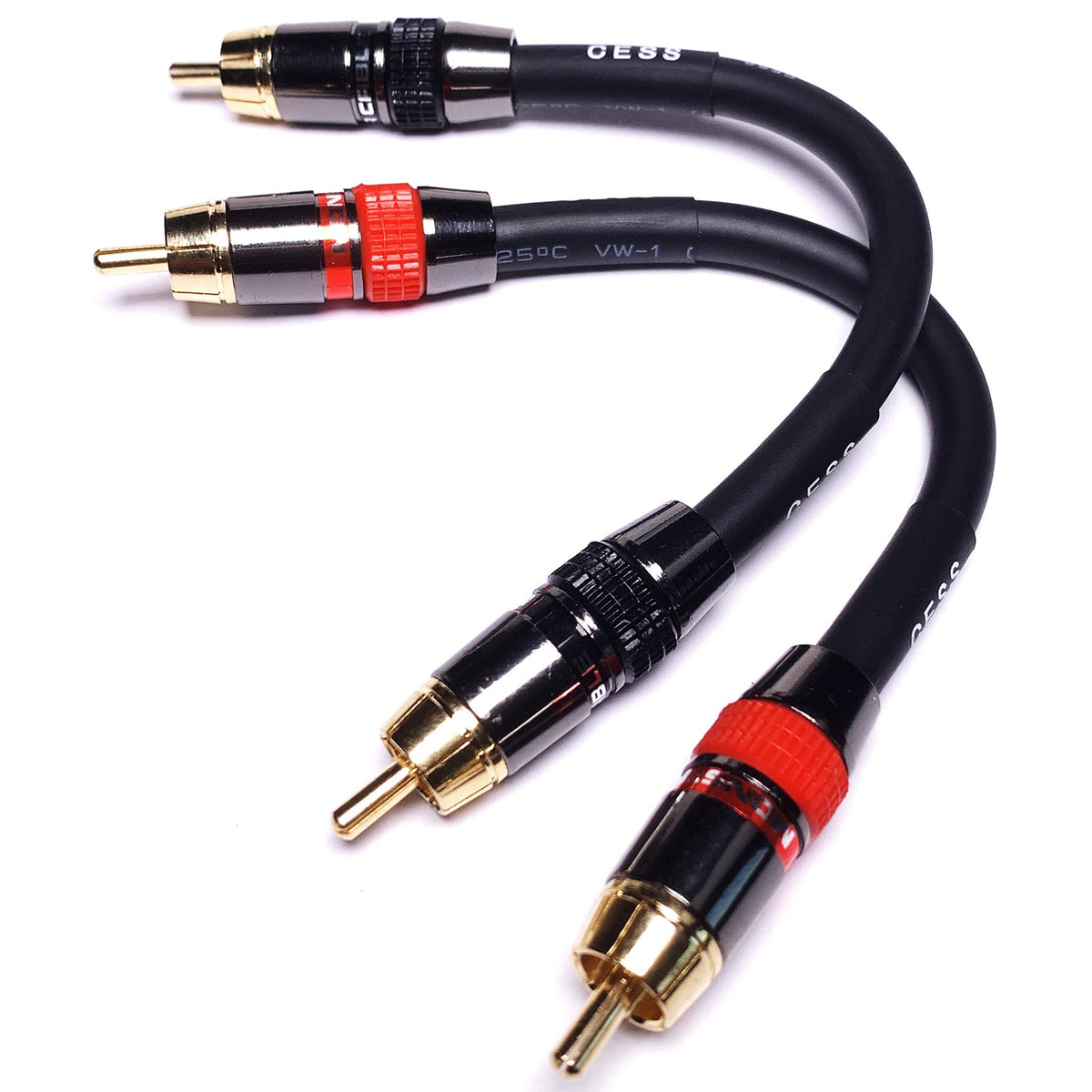 CNCESS CESS-163-4i low-noise RCA cable for clean audio transmission.