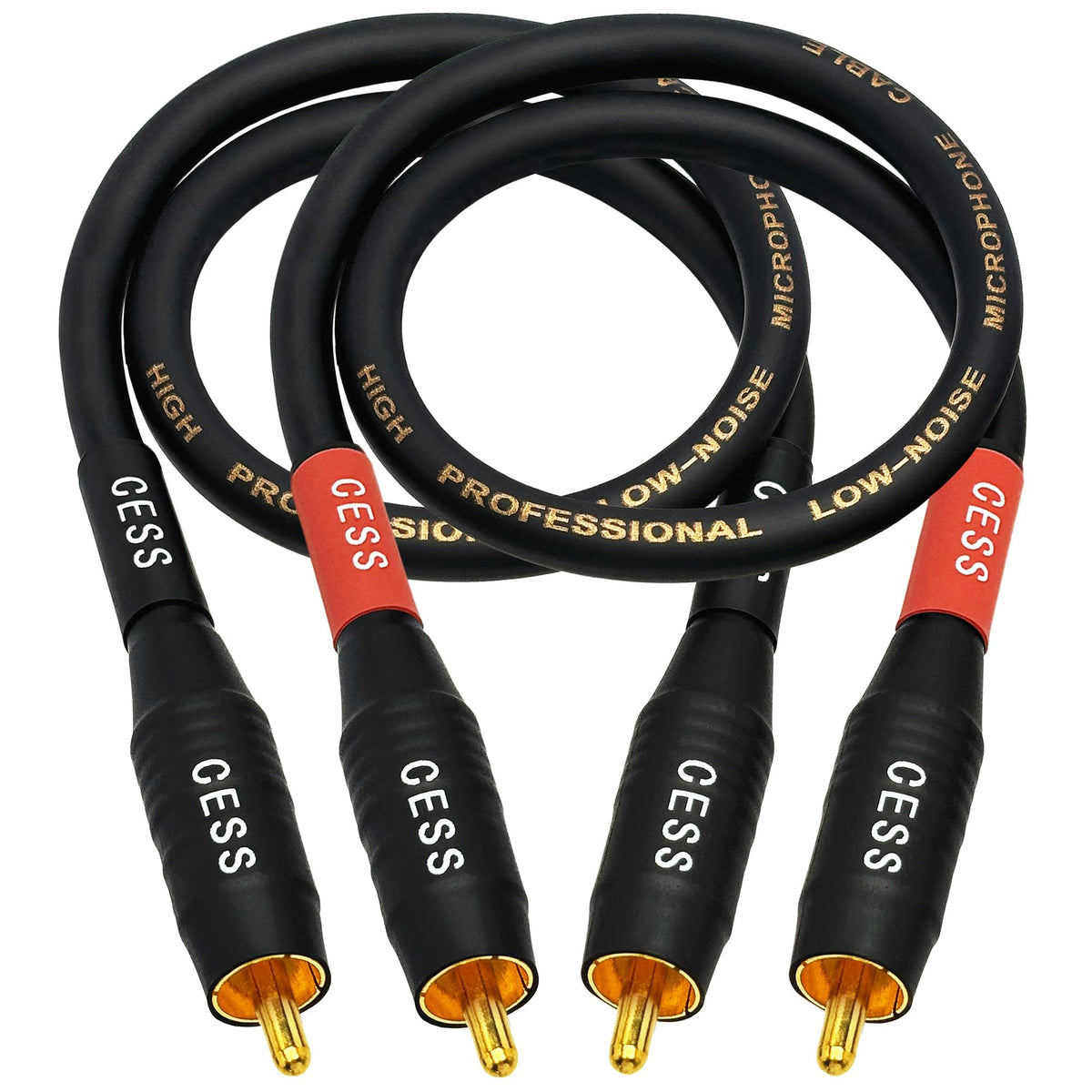CNCESS front view of two cables showing waterproof design and clear color coding