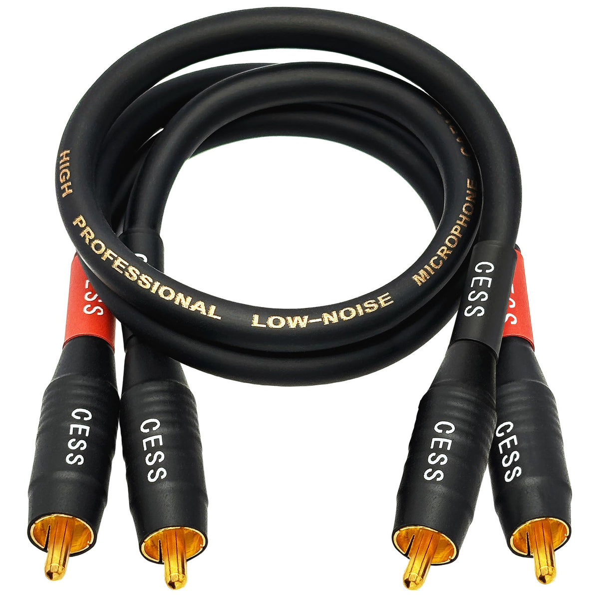 CNCESS cable connecting a car stereo demonstrating secure short-run installation benefit