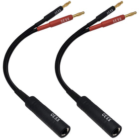 CNCESS dual banana plug ends shown, stable binding-post connection and conductivity