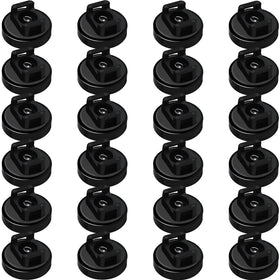 CNHABAGU front packaging showing 24 black magnetic zip tie mounts and benefits