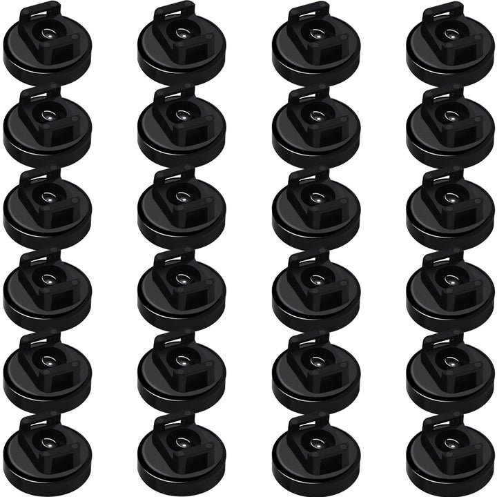 CNHABAGU front packaging showing 24 black magnetic zip tie mounts and benefits