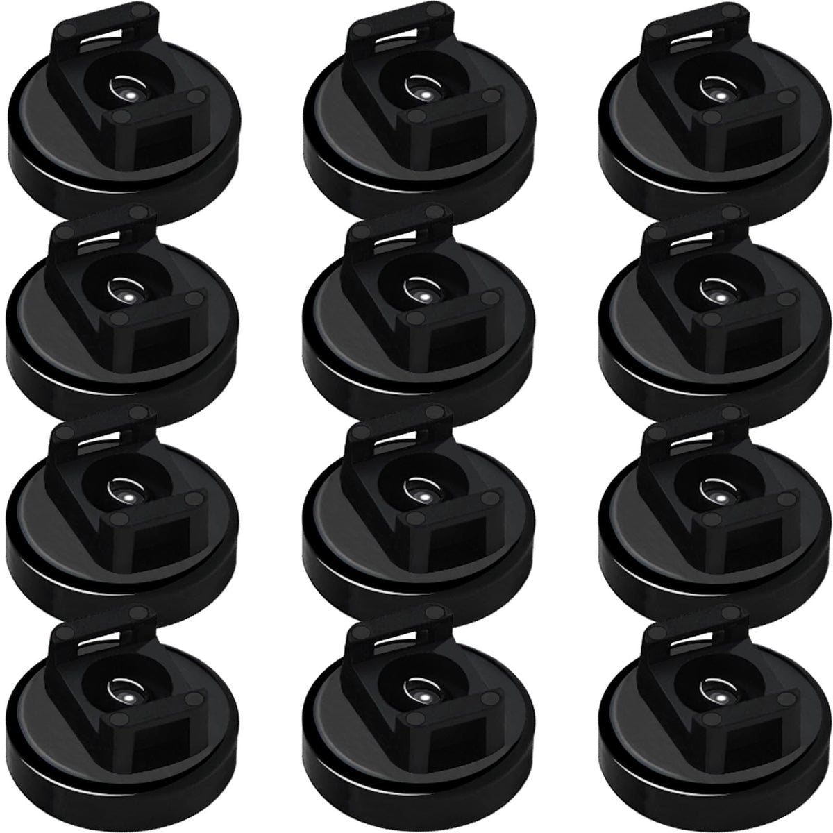 CNHABAGU front packaging showing 12 black magnetic zip tie mounts protecting cables