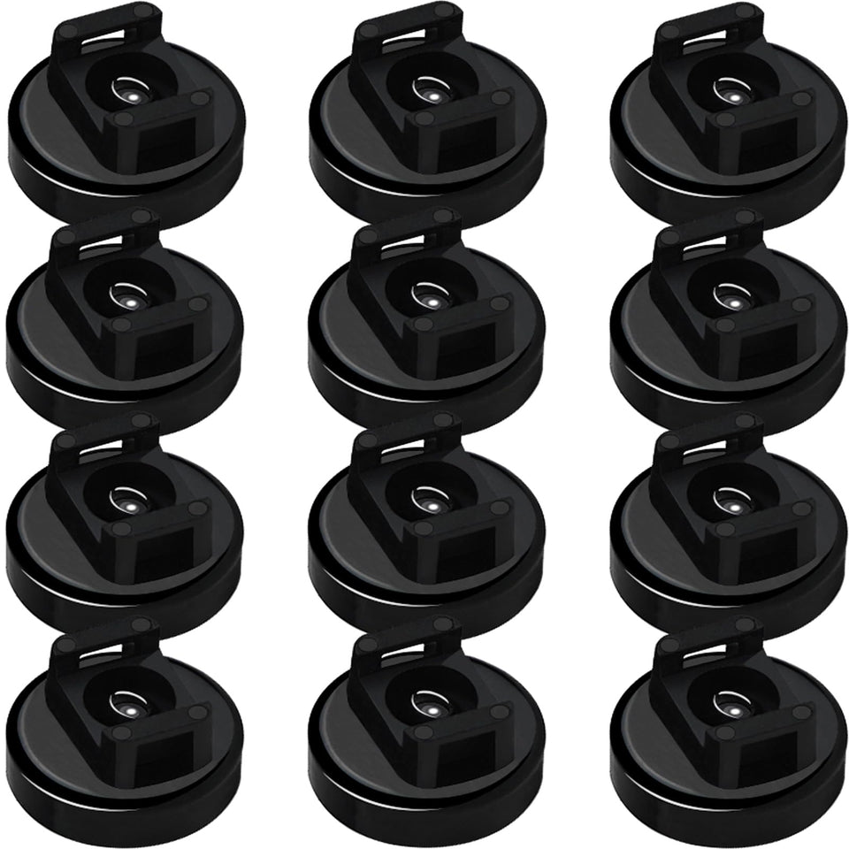 CNHABAGU front packaging showing 12 black magnetic zip tie mounts protecting cables