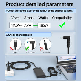 CNIMSSN connected to an HP laptop in use providing steady power under load