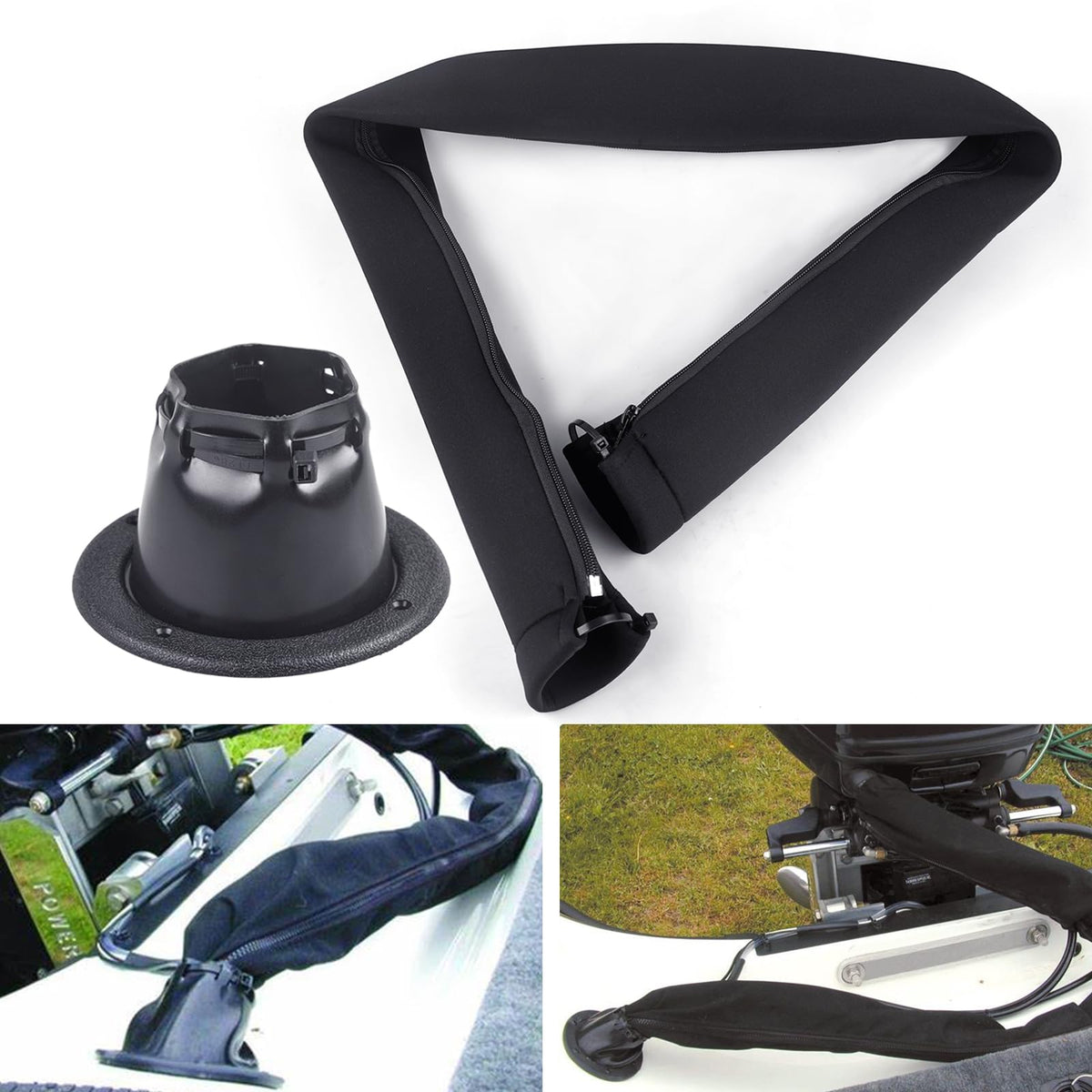 CNRAQR 48-inch zippered rigging sleeve protects steering cables from moisture and abrasion.