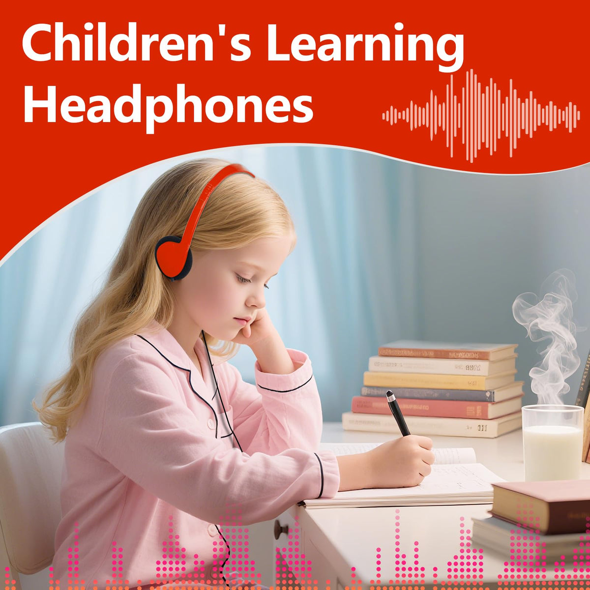 CNSZSLZ USB-C headphones with adjustable headband for growing students.