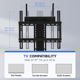 CO-Z motorized TV lift wall mount offers versatile placement options.
