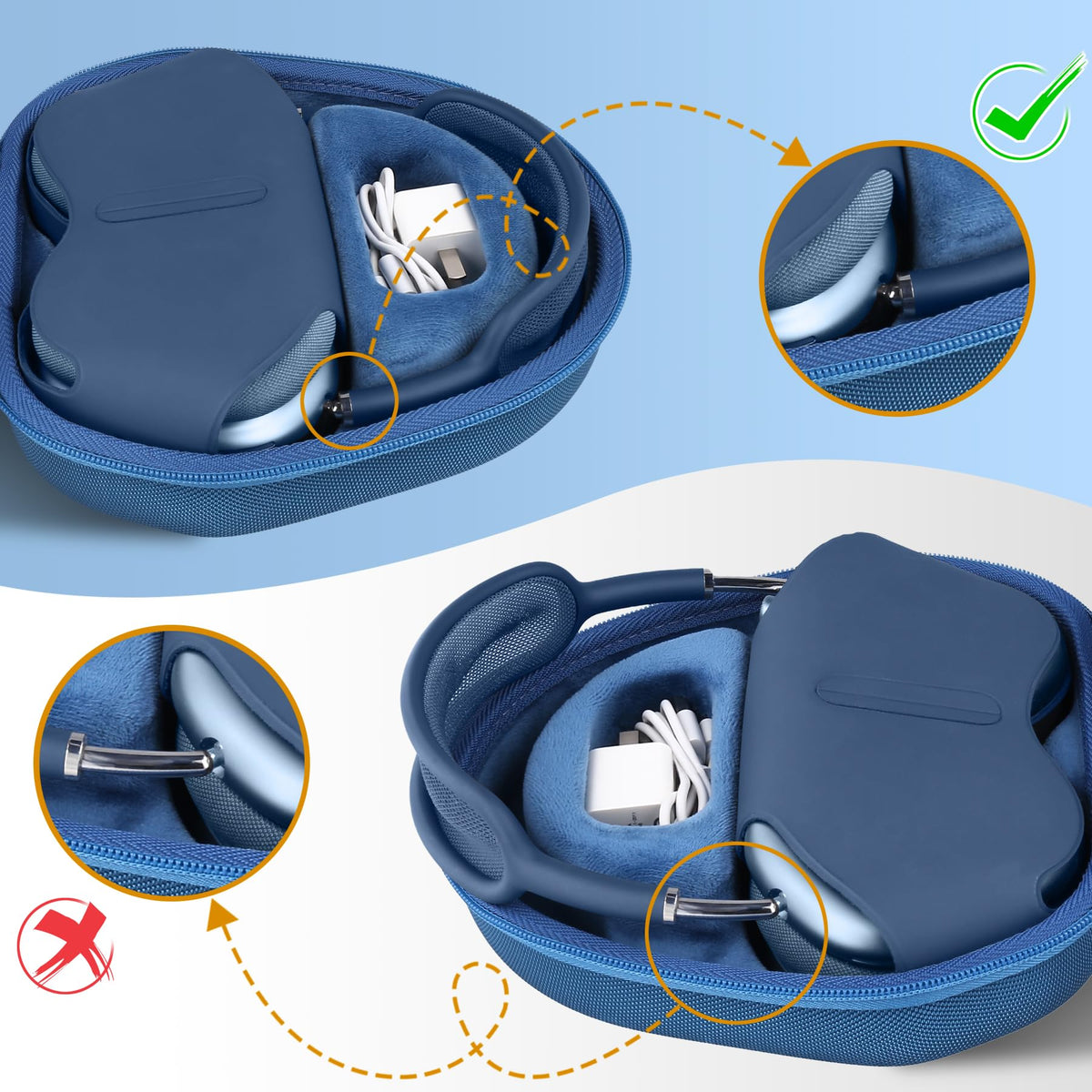 co2CREA soft anti-static inner lining close-up preventing scratches and dents