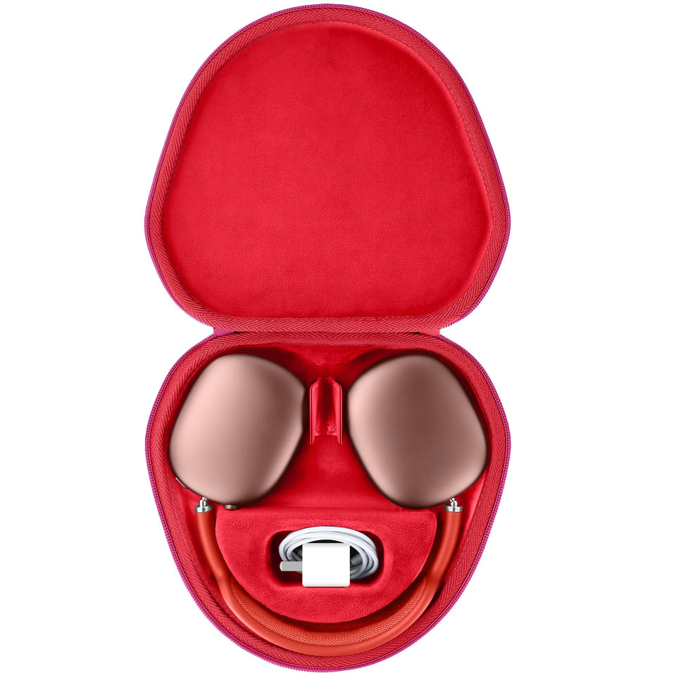 co2CREA front view rose red case protecting headphones