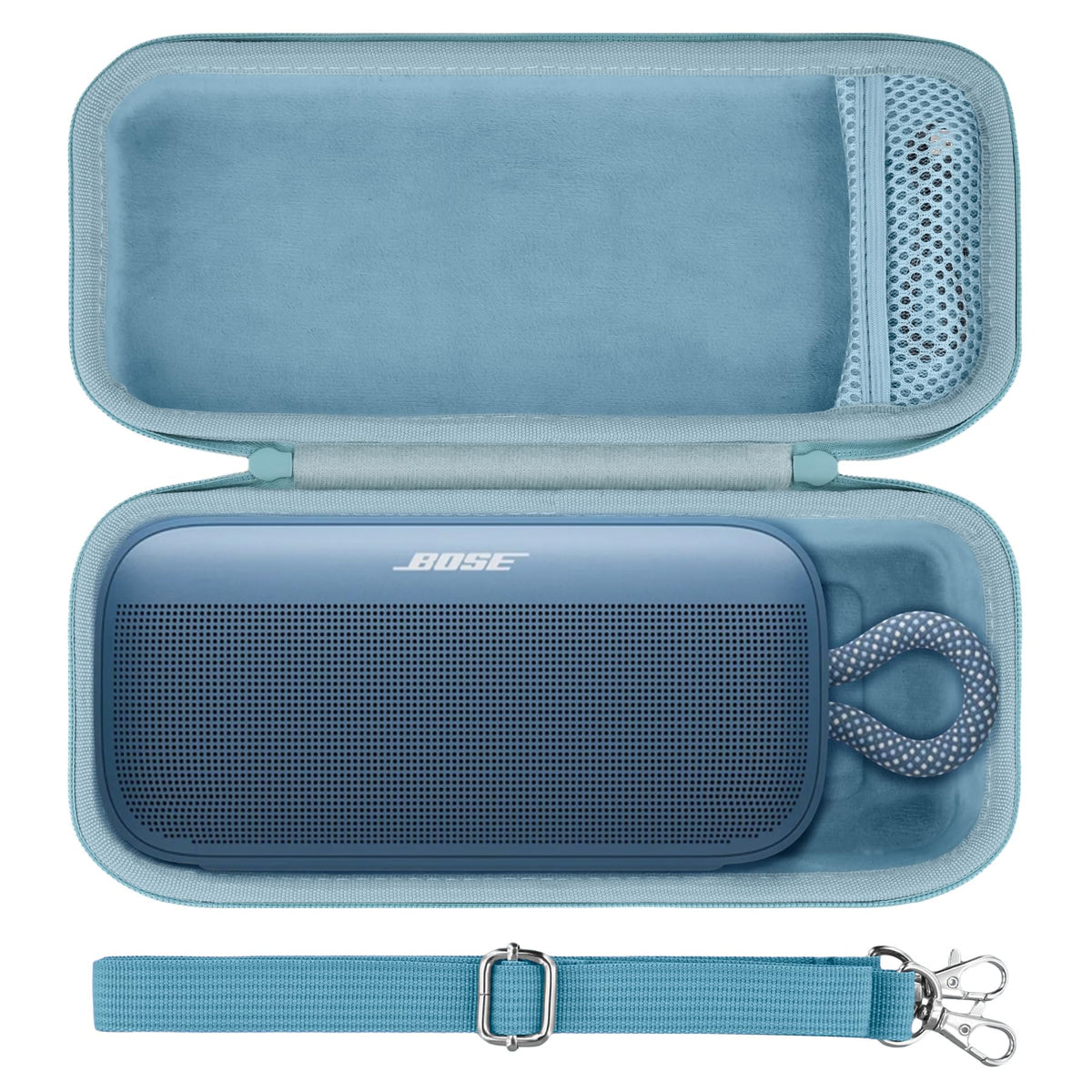 co2CREA front view of Blue Dusk case showing slim protective shell benefit