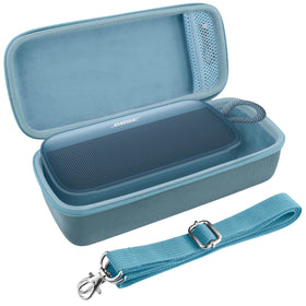 co2CREA case next to water bottle showing compact size for travel
