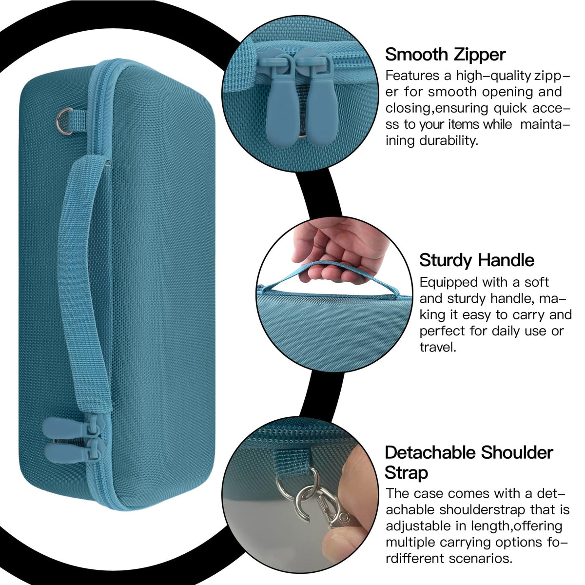 co2CREA detachable shoulder strap attached for comfortable hands-free carrying