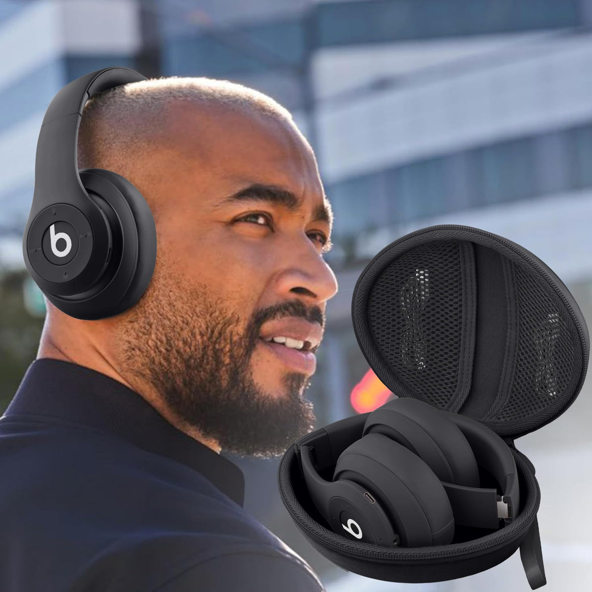 co2CREA Beats Studio Pro case accessory pocket for small items